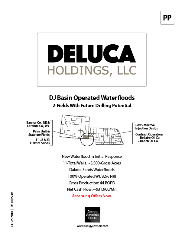 DJ BASIN WATERFLOOD FOR SALE - Energy Advisors Group DJ BASIN WATERFLOOD FOR SALE