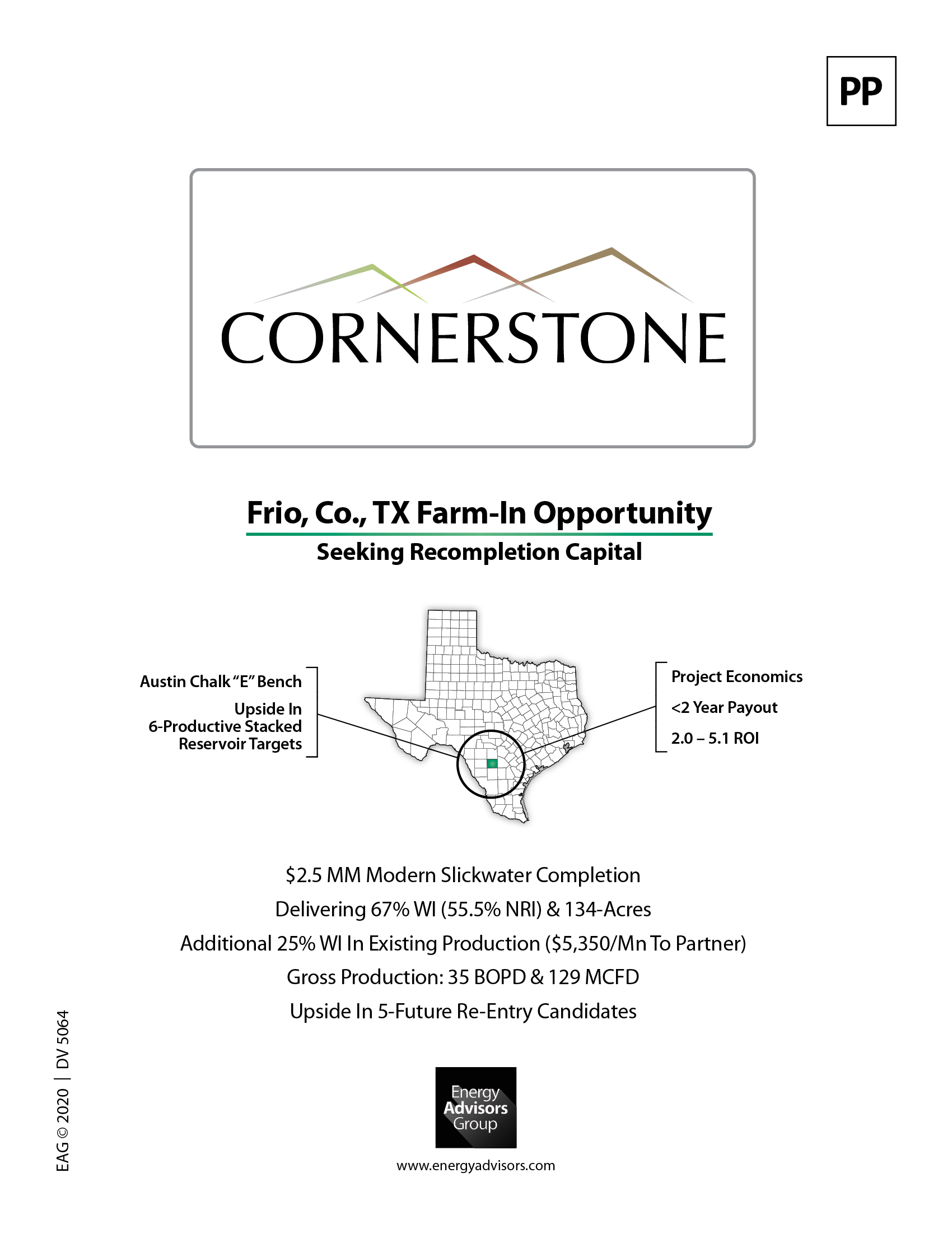 AUSTIN CHALK RECOMPLETION PROJECT - Energy Advisors Group AUSTIN CHALK RECOMPLETION PROJECT