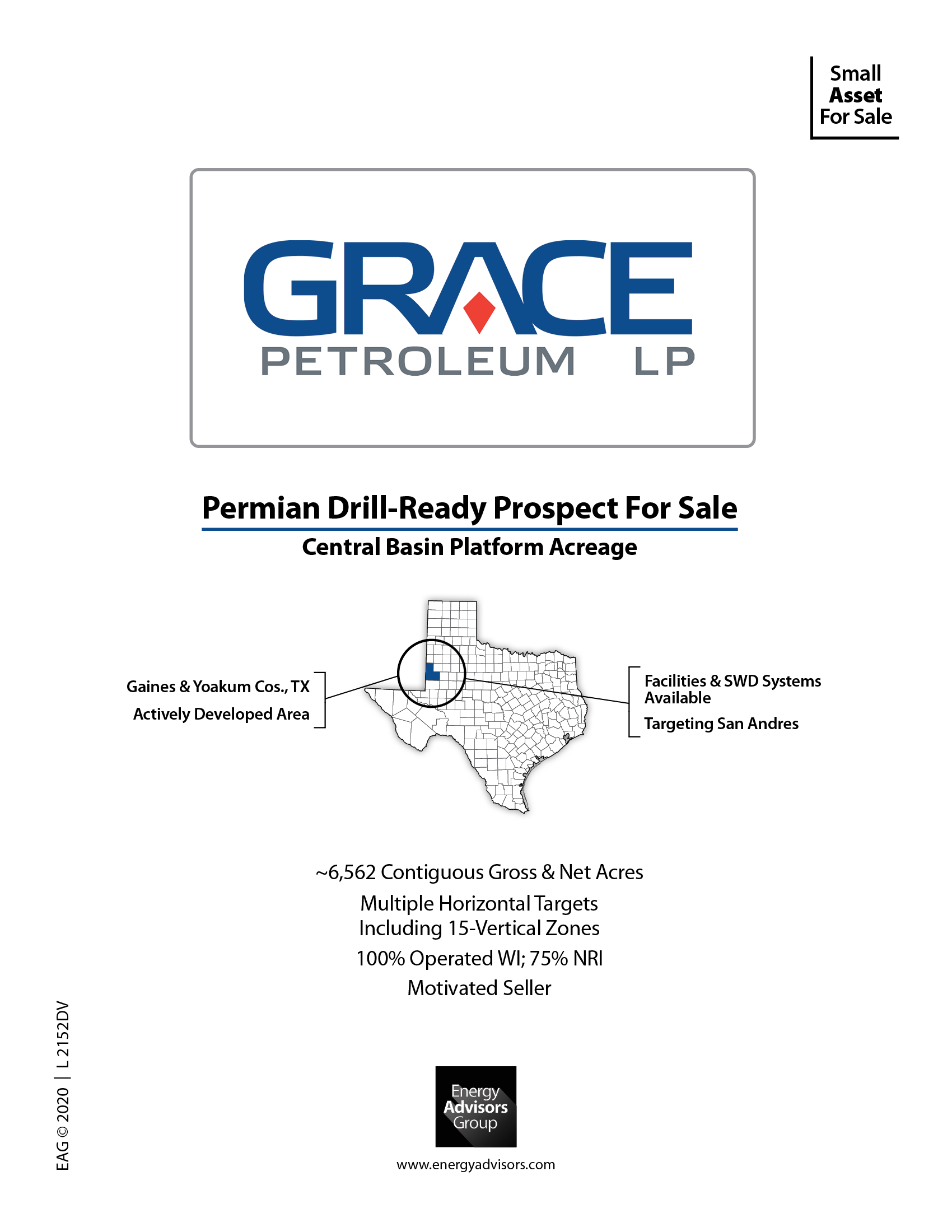PERMIAN BASIN PROJECT FOR SALE - Energy Advisors Group PERMIAN BASIN PROJECT FOR SALE